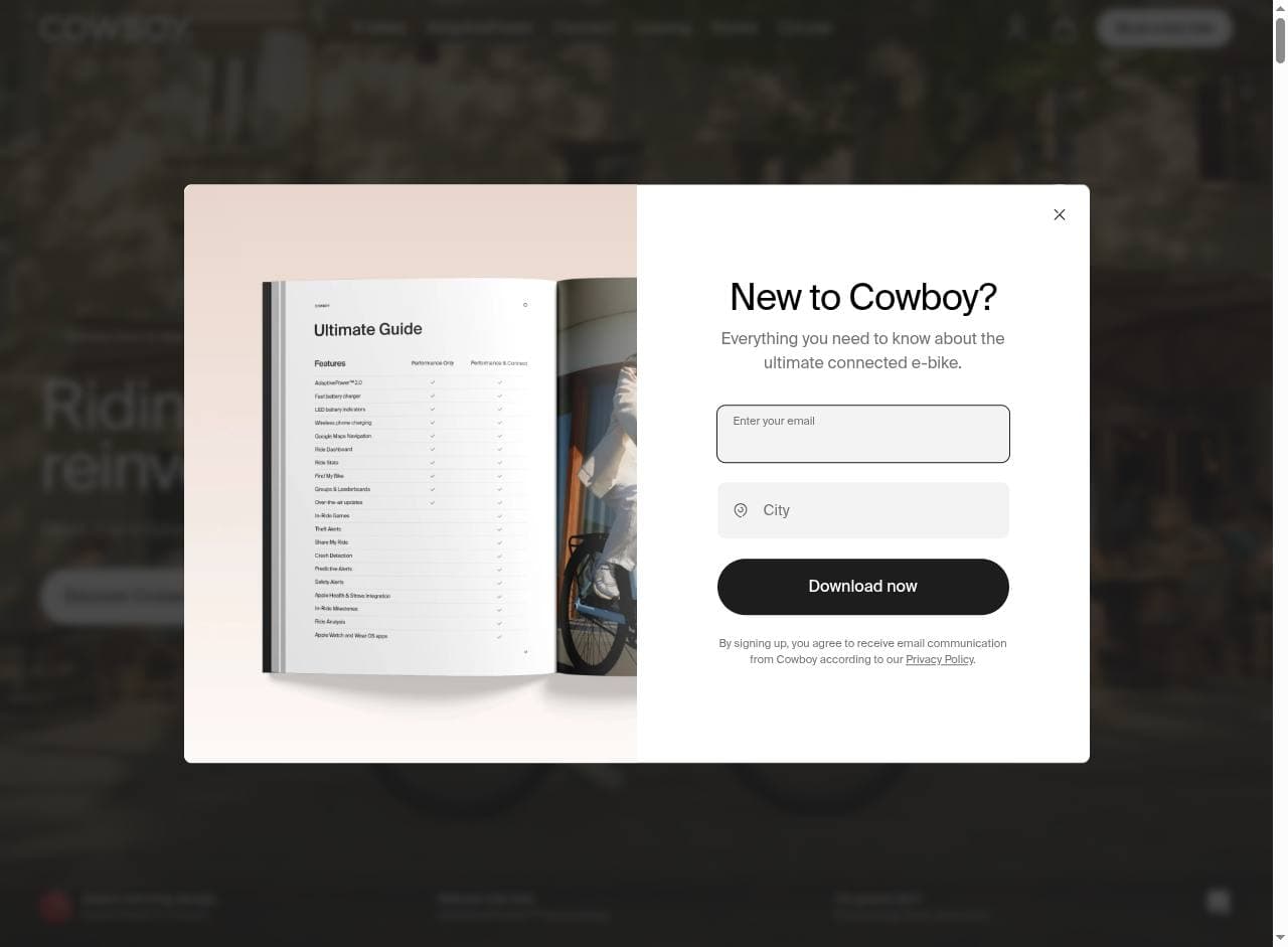 Cowboy storefront homepage
